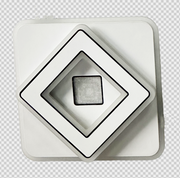 Plafoniera LED 100W cu telecomanda WiFi, design geometric patrat stratificat, 5000 lm, montaj aplicat tavan, 32cm