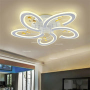 Lustra LED 180W cu telecomanda WiFi, forma spiralata cu cristale ambrate, lumina calda reglabila, montaj tavan living