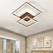 Plafoniera LED patrata dubla 160W, lumina reglabila 3000K-6500K, montaj tavan, design modern pentru dormitor