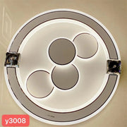 Plafoniera LED rotunda 130W 3250lm, lumina reglabila 3000K-6500K, telecomanda WiFi, insertii cristal, montaj tavan