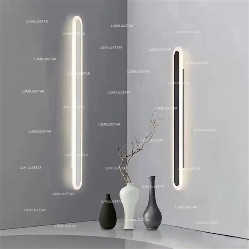 Aplica LED bar liniara, montaj pe perete vertical, disponibila in finisaj alb si negru