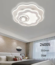 Plafoniera LED 75W design floral, diametru 35cm, lumina reglabila 3000K-6500K, montaj tavan, dormitor modern