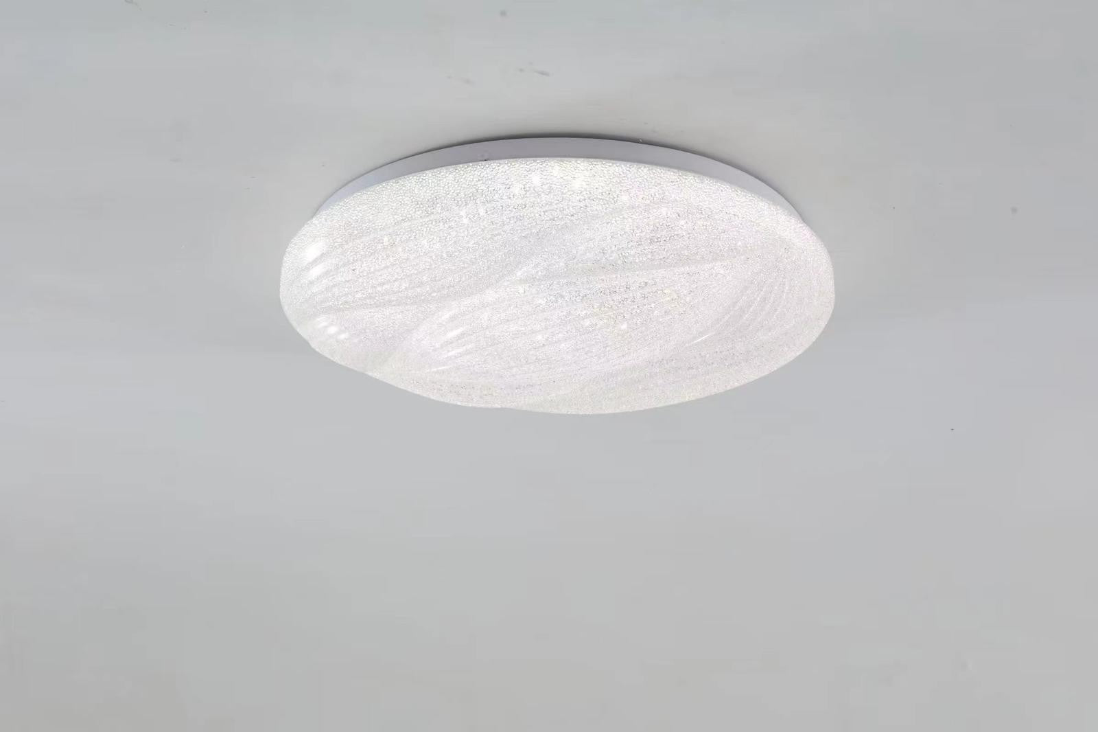 Plafoniera LED 72W rotunda cu telecomanda, difuzor acrilic cu textura valuranta, 3 temperaturi culoare, montaj tavan