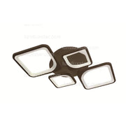 Plafoniera LED maro 120W cu 4 module patrate, lumina reglabila 3000K-6500K, montaj pe tavan