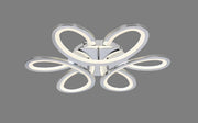 Plafoniera LED 126W forma fluture, finisaj crom, lumina calda/neutra/rece reglabila, montaj tavan