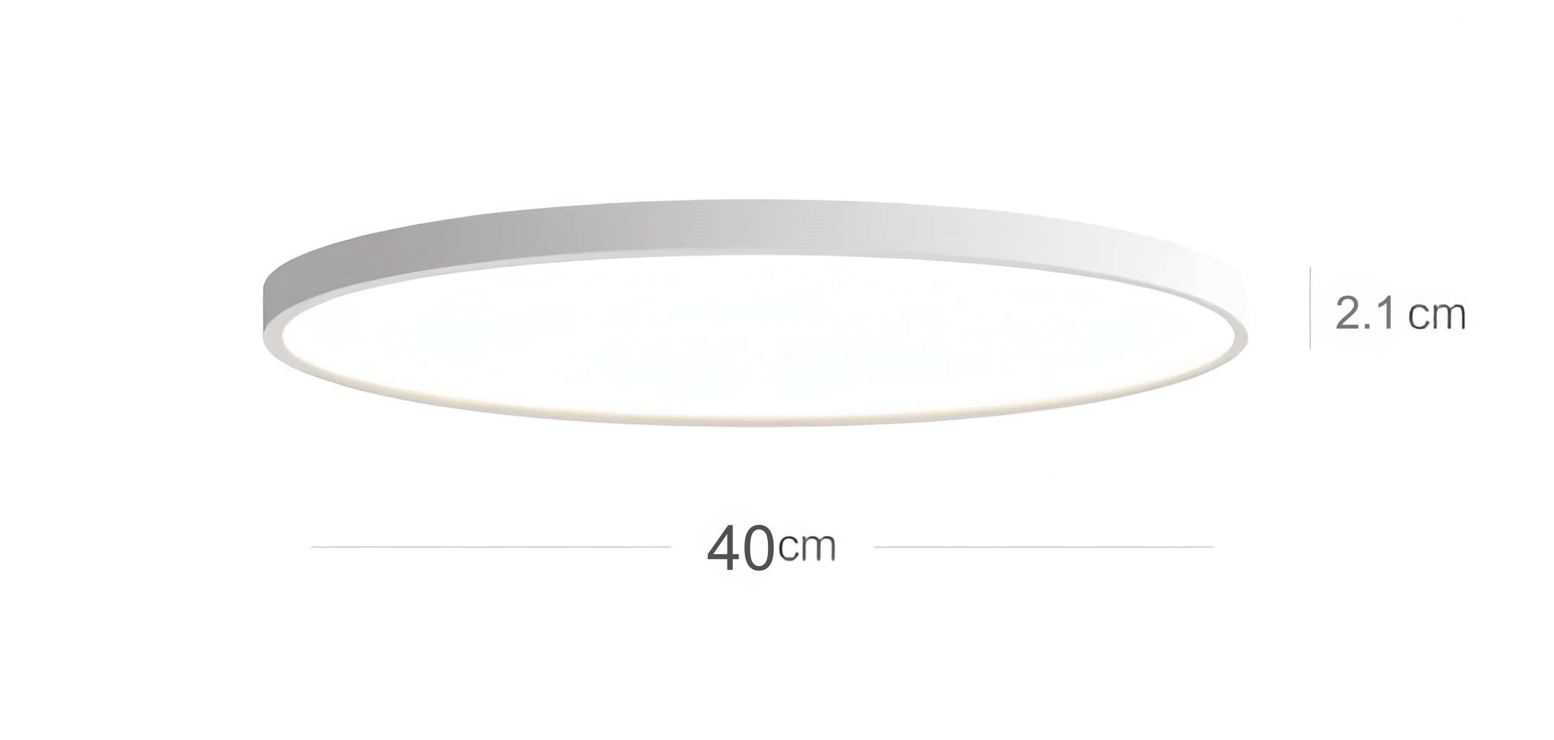 Plafoniera LED rotunda alba, dimensiuni 40cm diametru si grosime 2.1cm, profil ultra slim