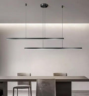 Lustra LED liniara suspendata 72W, 150cm, lumina reglabila cald-rece, design minimalist pentru masa de dining