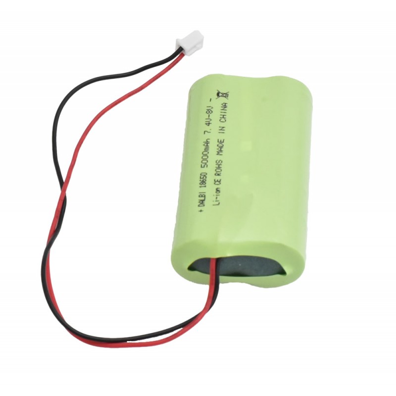 Acumulator Li-ion cu fire si mufa, Model 2 x 18650, 7,4V-8V, 5000mAh