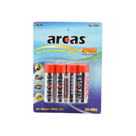 Set 4 Buc Acumulatori R6 AA Arcas 2700mAh, Ni-MH