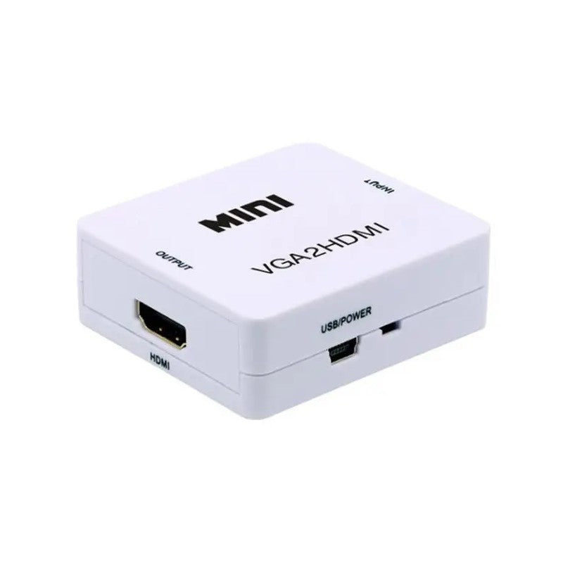 Adaptor Mini Convertor VGA La HDMI, Full HD, 1080p Video Si Audio Stereo,Alb