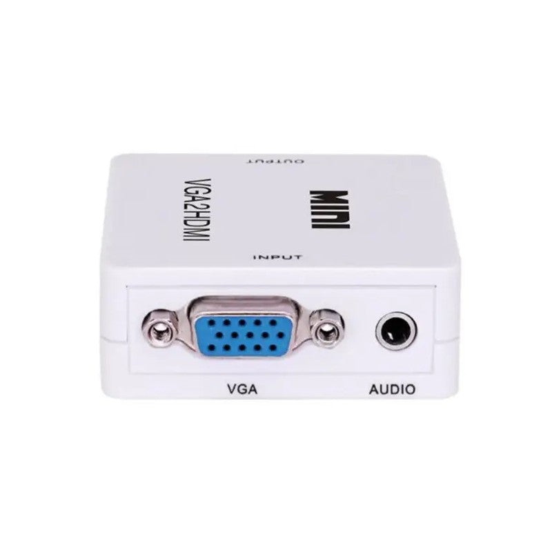 Adaptor Mini Convertor VGA La HDMI, Full HD, 1080p Video Si Audio Stereo,Alb