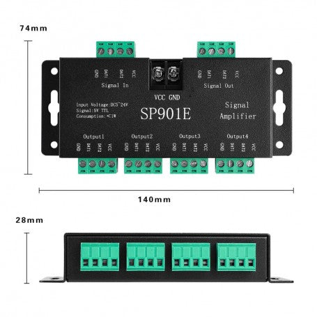 Amplificator Led Pixel Digital SP901E