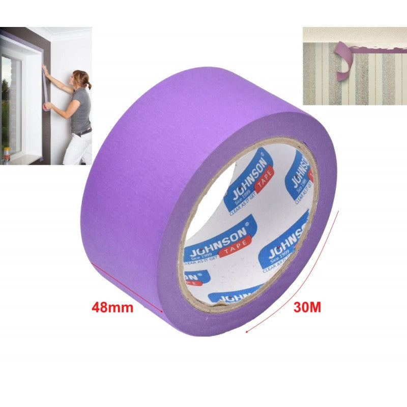 Set 6 x Banda de Hartie pentru Mascare, Latime 48mm, Lungime 30m per rola, Mov