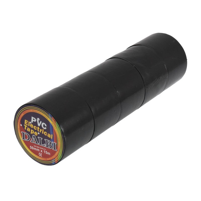 Set 5x Banda izolier, Lata, 50mm, PVC, Lungime 15m, Negru