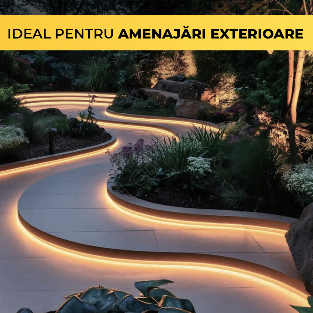 Banda LED 220V, 4000K, Lumina Alb Neutru, 120LED/m, IP65, Rola 100 Metri, ClassLights