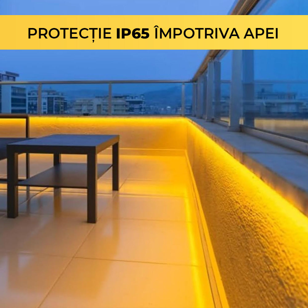 Banda LED 220V, 4000K, Lumina Alb Neutru, 120LED/m, IP65, Rola 100 Metri, ClassLights