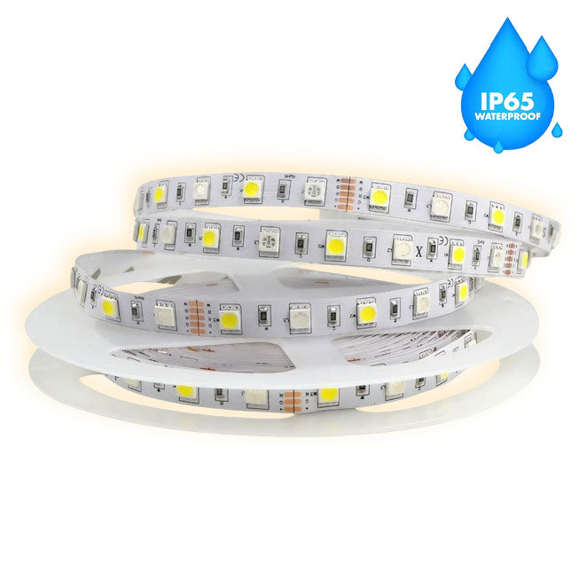 Banda LED SMD5050 - 120 LED/m, Iluminat Alb-Cald, Exterior IP65 - Rola de 5 Metri, ElectroAZ