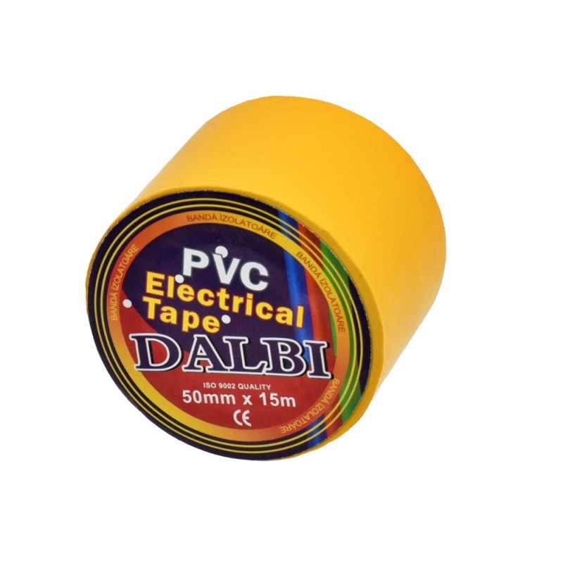 Set 5x Banda izolier, Lata, 50mm, PVC, Lungime 15m, Galben