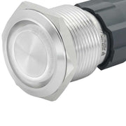 Buton Metalic Push 22mm cu REVENIRE, 220V-10A, Led Alb, ElectroAZ