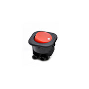 Buton ON/OFF patrat 250V AC Rosu T120-R