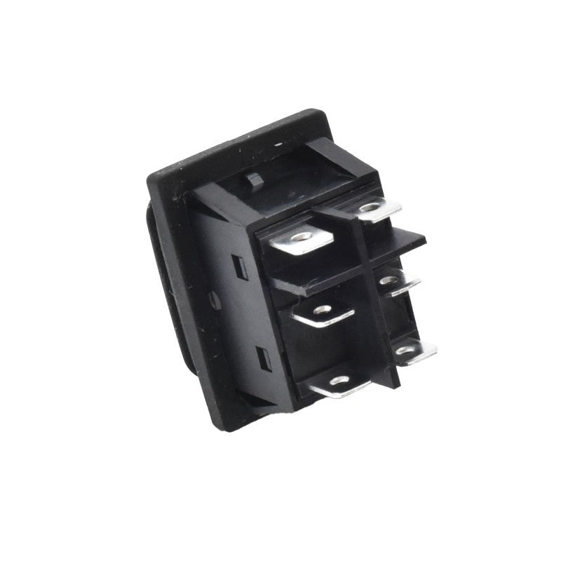 Buton cu Inox, Dreptunghiular, Lat, 30A, LED, 3 Pozitii, 34x28x39mm