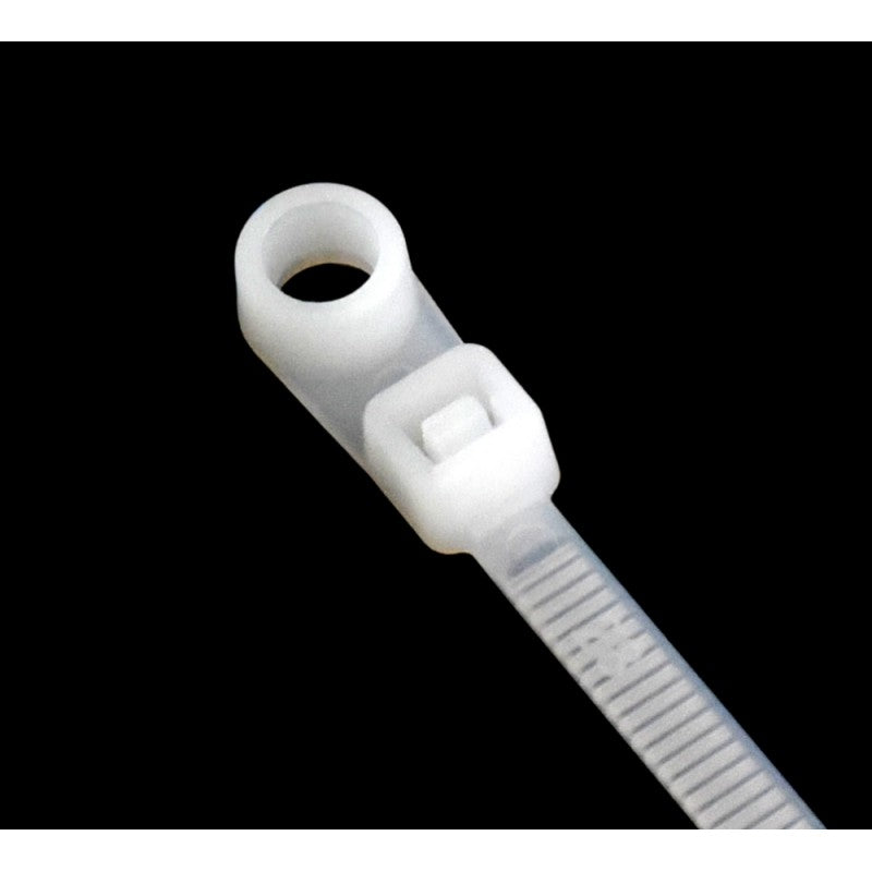 Set 100 x Colier de Plastic cu Cap Montabil, 5 x 200mm, Alb