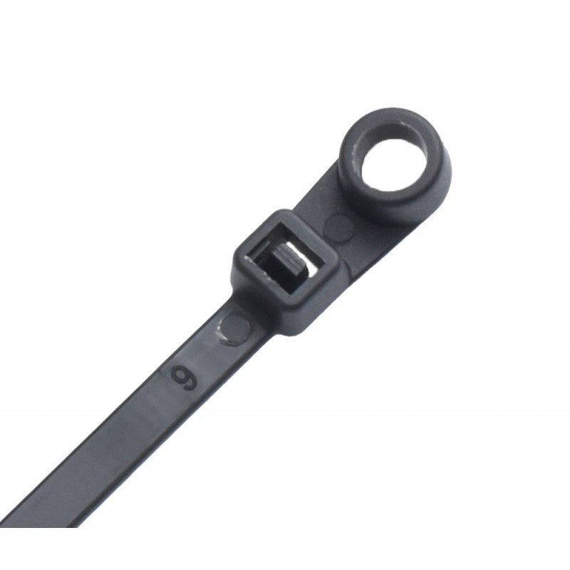 Set 100 x Colier de Plastic cu Cap Montabil, 5 x 150mm, Negru