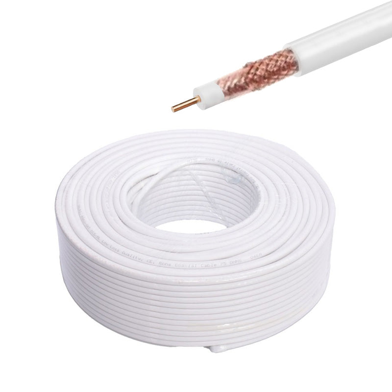 Cablu Coaxial TV RG6U 75OHM Cupru Rola 100M