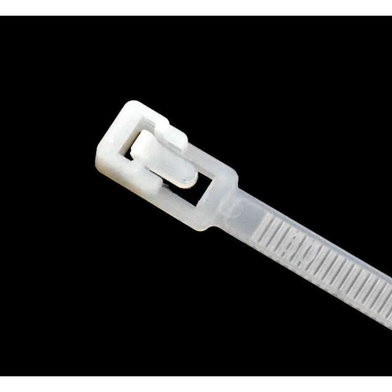Set 100x Colier de Plastic Reutilizabil, 5x200mm, Alb