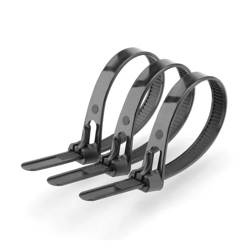 Set 100x Colier de Plastic Reutilizabil, 5x200mm, Negru