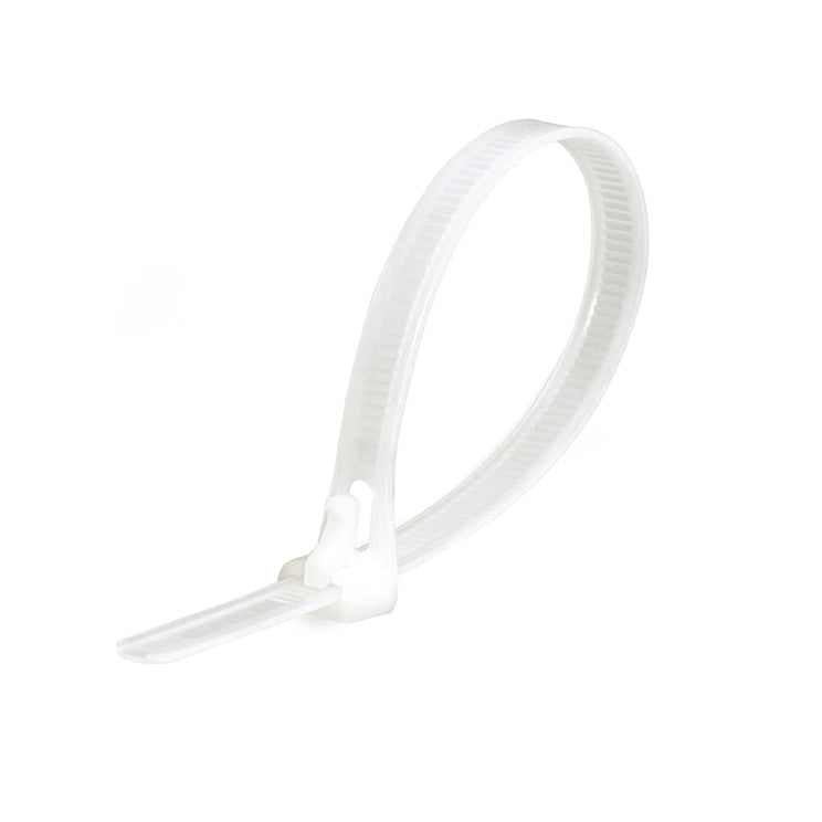 Set 100x Colier de Plastic Reutilizabil, 5x150mm, Alb