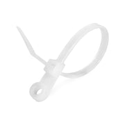 Set 100 x Colier de Plastic cu Cap Montabil, 5 x 200mm, Alb