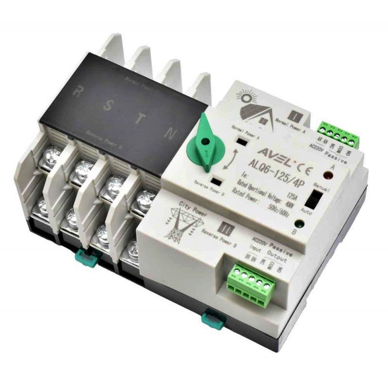 Comutator Automat de Transfer Fotovoltaic, ATS, Putere 125A, 4 Poli