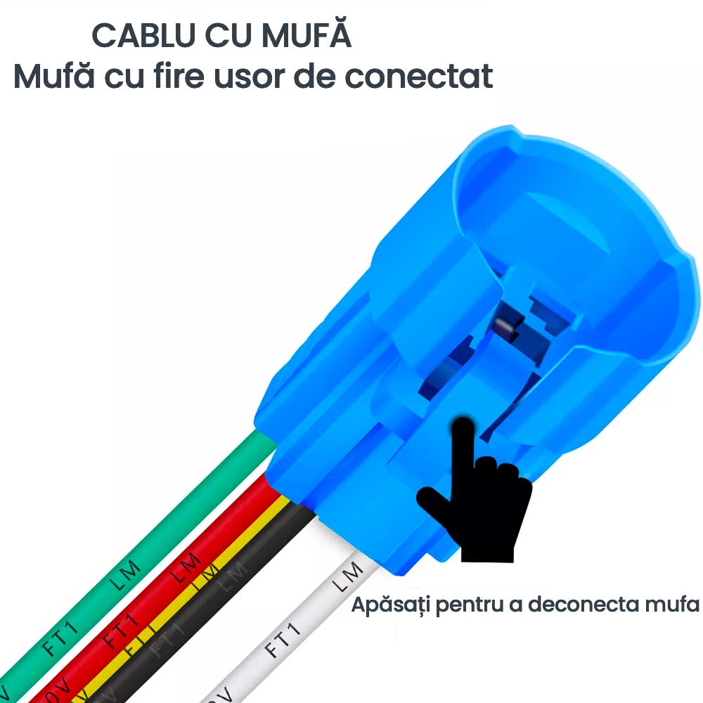 Buton Push Negru 19mm cu Revenire si Led Rosu, ElectroAZ