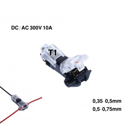 Conector Cablu T1 cu Blocare 300V-10A