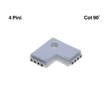 Conector Cot 90? de Banda Led RGB
