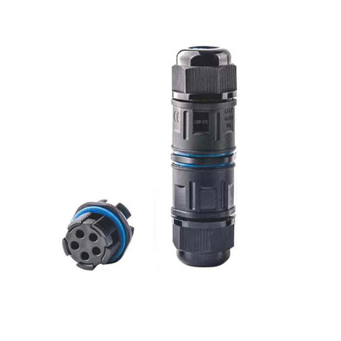 Conector Electric Impermeabil cu 4 Poli, IP68, Pentru Cablu 5-11mm, ElectroAZ