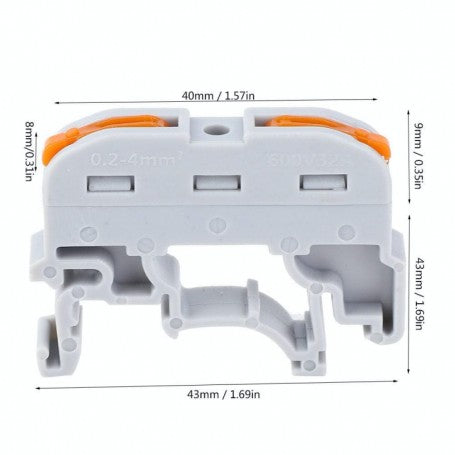 Conector dublu cu Sina 1 Pol PCT-211