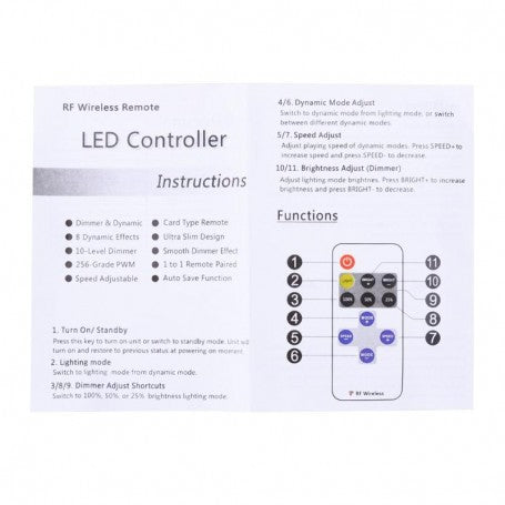 Controller Banda Led Monocolora RF Wireless
