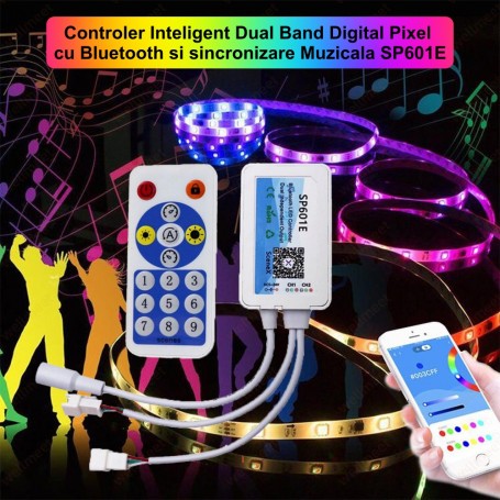 Controller Led Pixel cu Bluetooth, 2CH