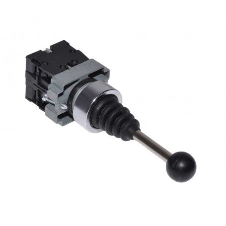 Controller cu Maneta 2 Pozitii cu Retinere, Tip Joystick, Diametru montaj 22mm, Metalic, 3A