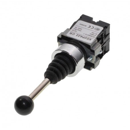 Controller cu Maneta 2 Pozitii cu Revenire, Tip Joystick, Diametru montaj 22mm, Metalic, 3A