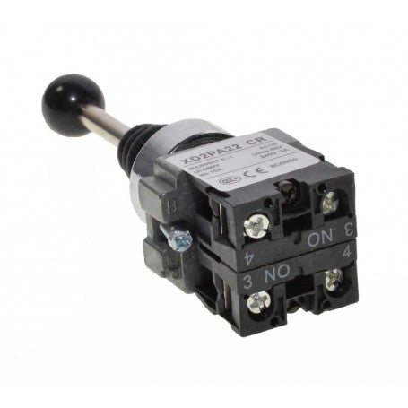 Controller cu Maneta 2 Pozitii cu Revenire, Tip Joystick, Diametru montaj 22mm, Metalic, 3A