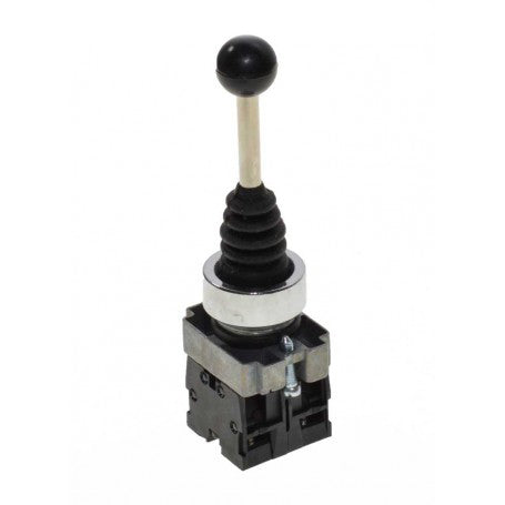 Controller cu Maneta 2 Pozitii cu Revenire, Tip Joystick, Diametru montaj 22mm, Metalic, 3A