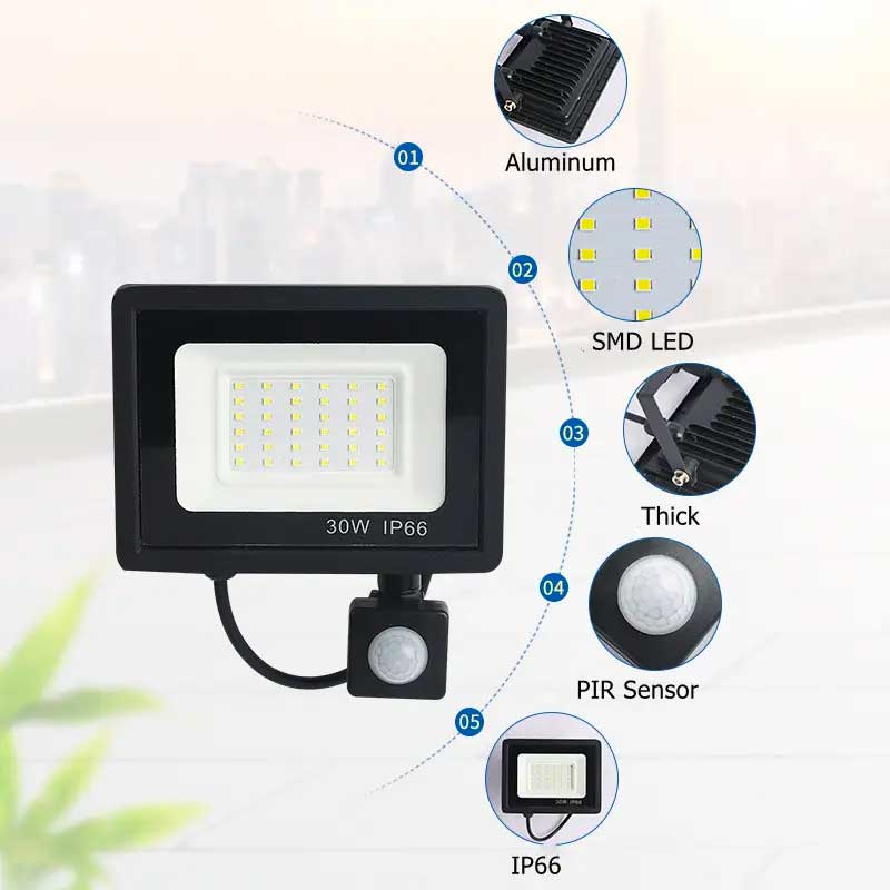 Proiector Led cu Senzor IP66, 220V Putere 50W, ElectroAZ