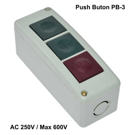 Intrerupator Push cu 3 comenzi PB-3