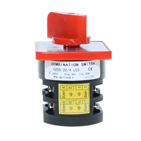 Intrerupator cu 4 Came 0-1, 20A/4KW, 660V, IP42