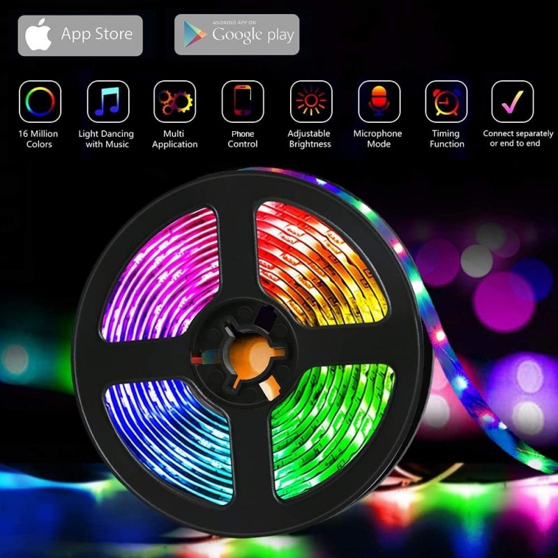Kit Banda Led RGB TV, Telecomanda + Bluetooth