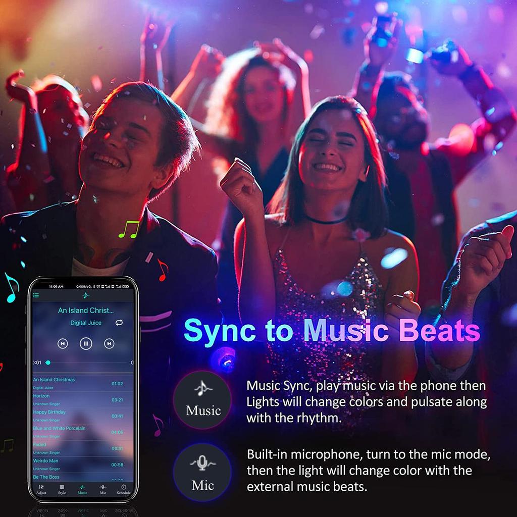 Kit Banda LED RGB Smart 40m, 24V, Wi-Fi Tuya, Sincronizare Muzica si Control Vocal