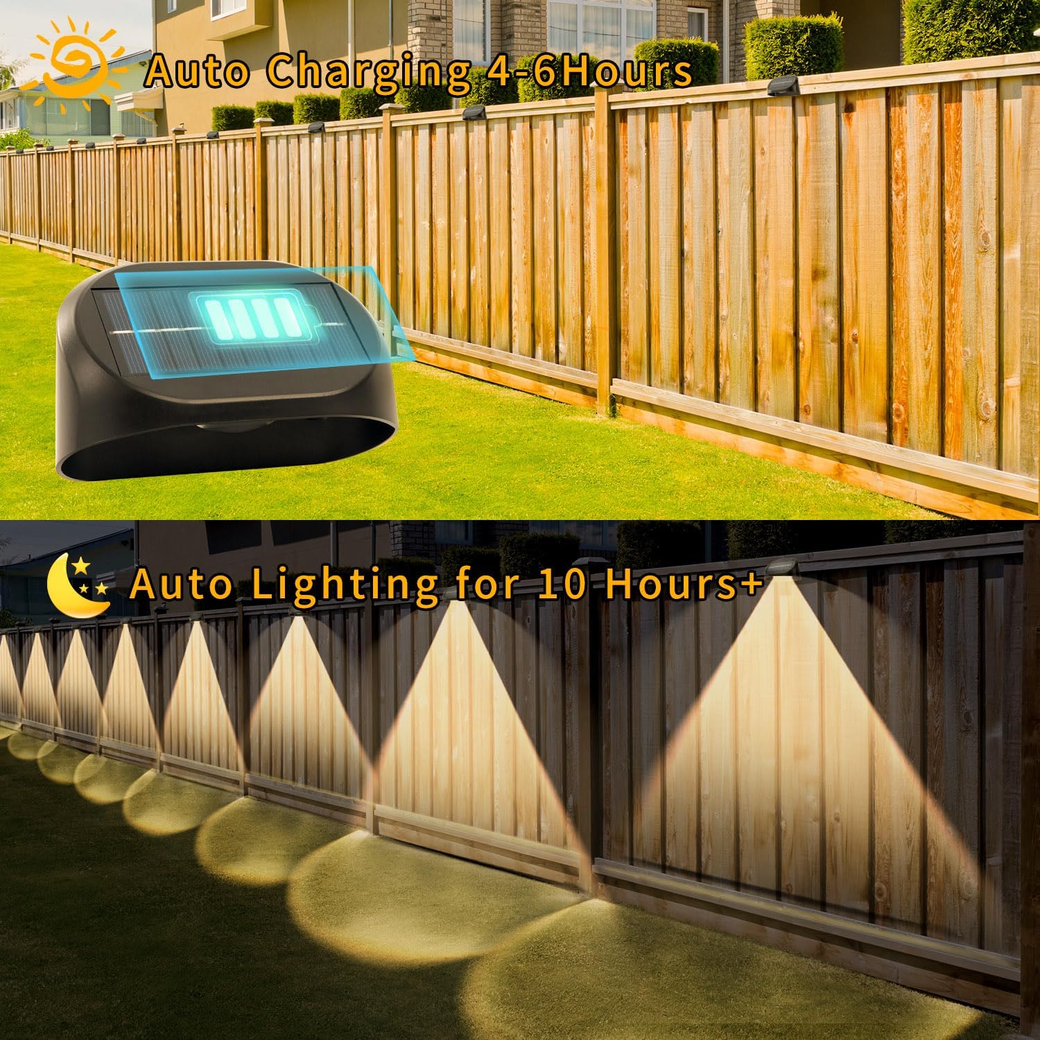 Set 4 Lămpi Solare de Perete pentru Exterior, Lumină Multicoloră RGBW, Classlights